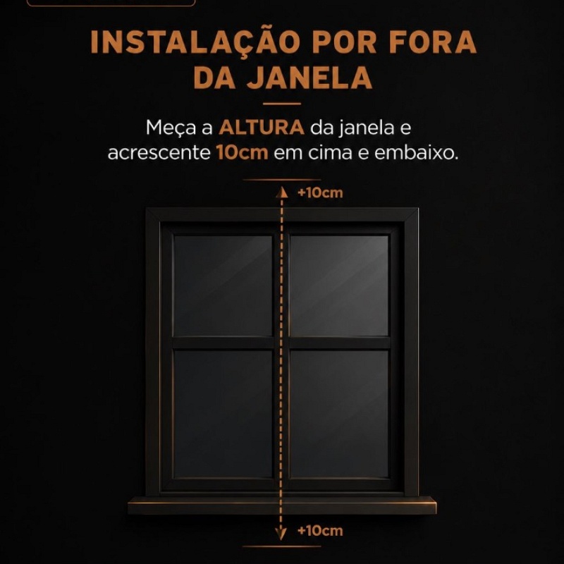 Persiana Rolô Blackout Pinpoint Preta