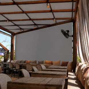 Toldo Vertical Lona PVC - Cinza