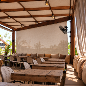 Toldo Vertical - tela solar 1% Bege