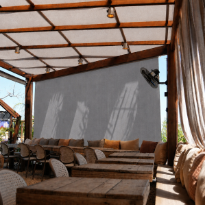 Toldo Vertical - tela solar 1% Cinza